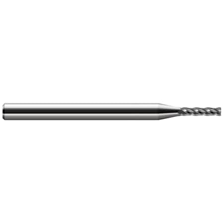 Miniature End Mill - Corner Radius - Long Flute, 0.0930 (3/32), Corner Radius: 0.0100